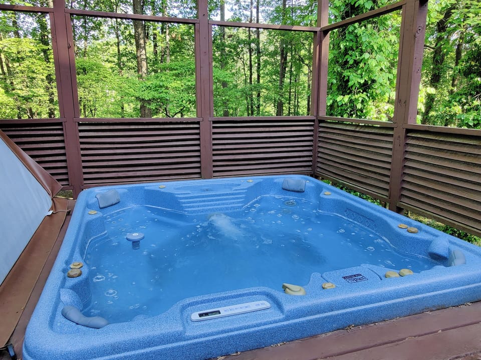 Built-in Hot Tub Surrounded by Trees