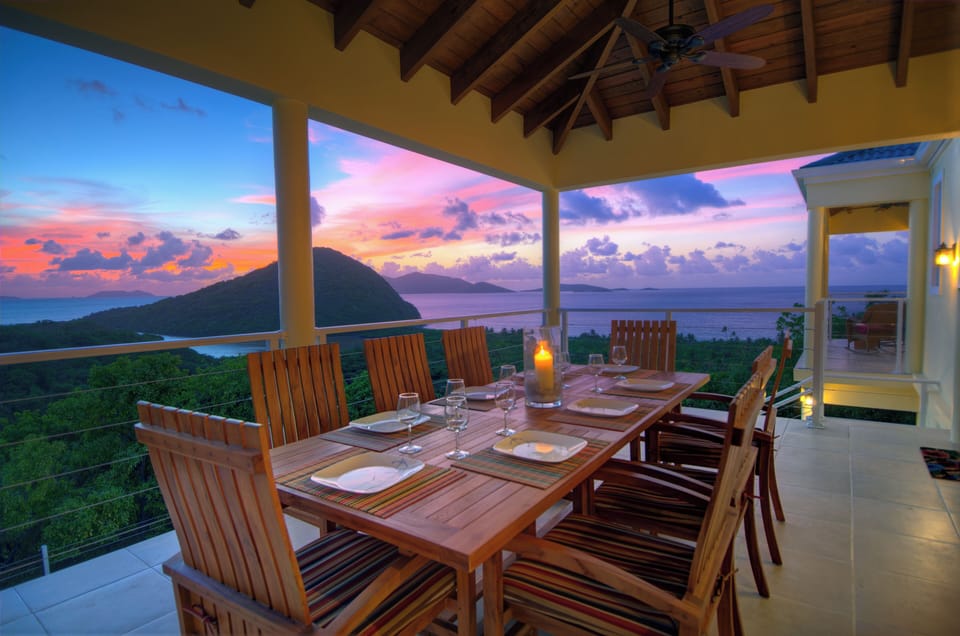 Outdoor Dining area is an incredible spot to enjoy the sunsets