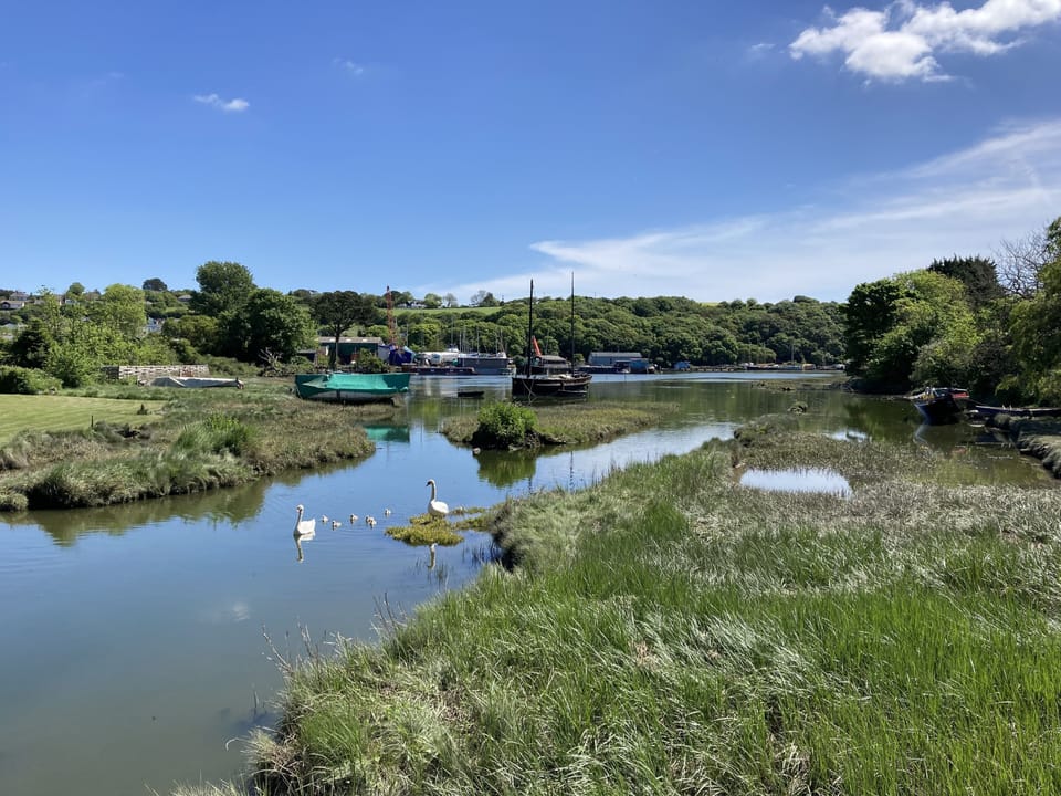 Nearby Gweek with boatyard and cafe and the Cornish Seal Sanctuary.
