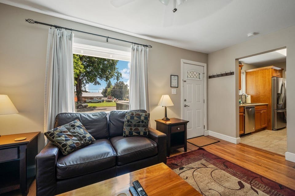 Living Room - Living room with TV and electric fireplace