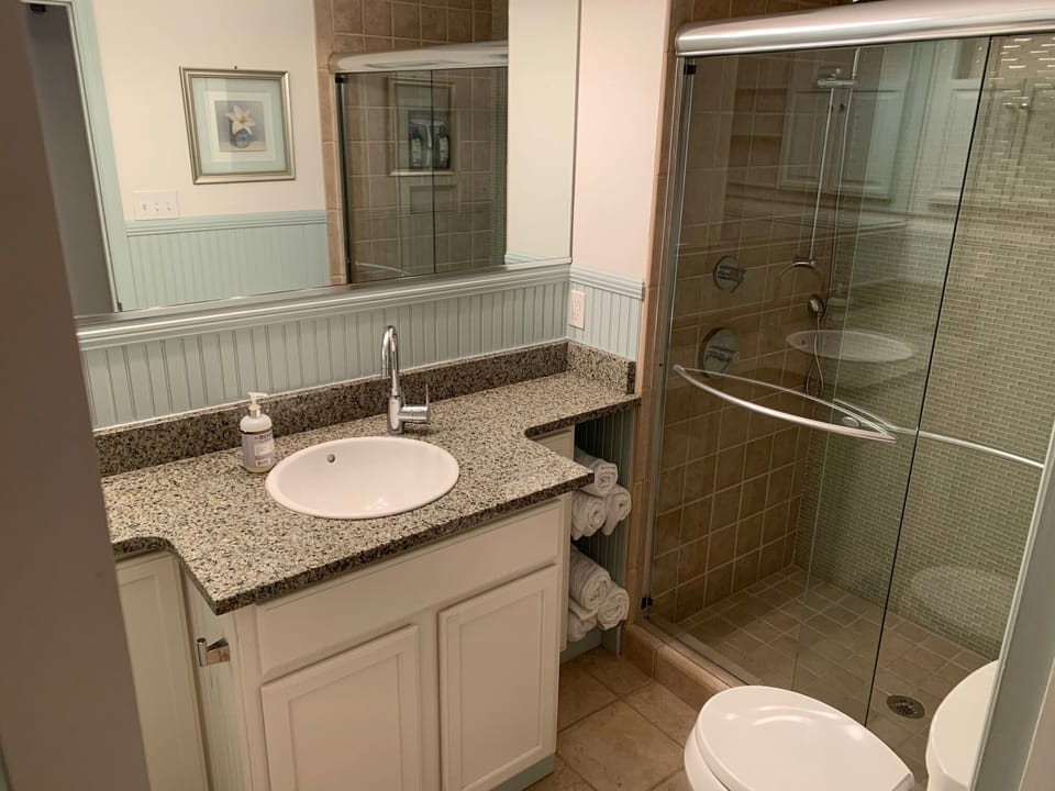 Second bathroom with walk in shower 