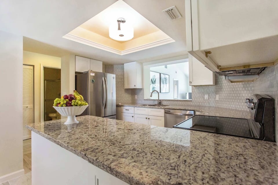 Fully stocked kitchen with new appliances