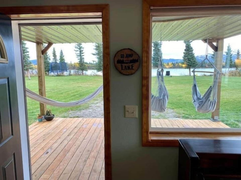 (11) kick back and relax in any weather in the covered downstairs deck