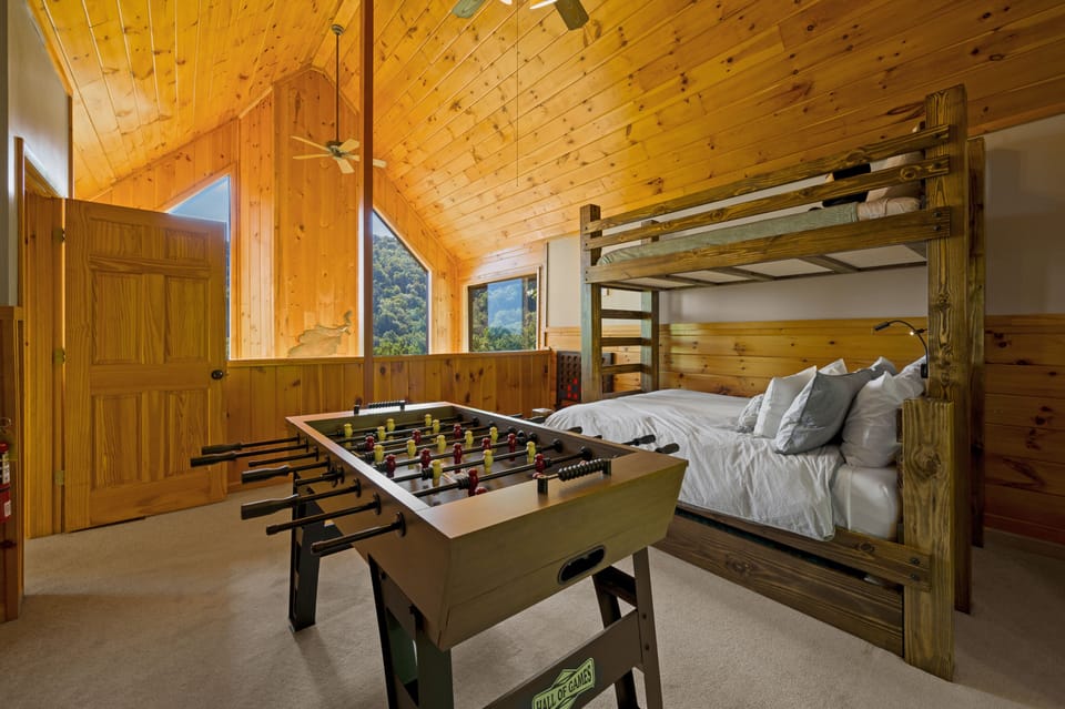 Vacations are for sleeping in!  Queen, Twin XL bunk, and Twin XL trundle.