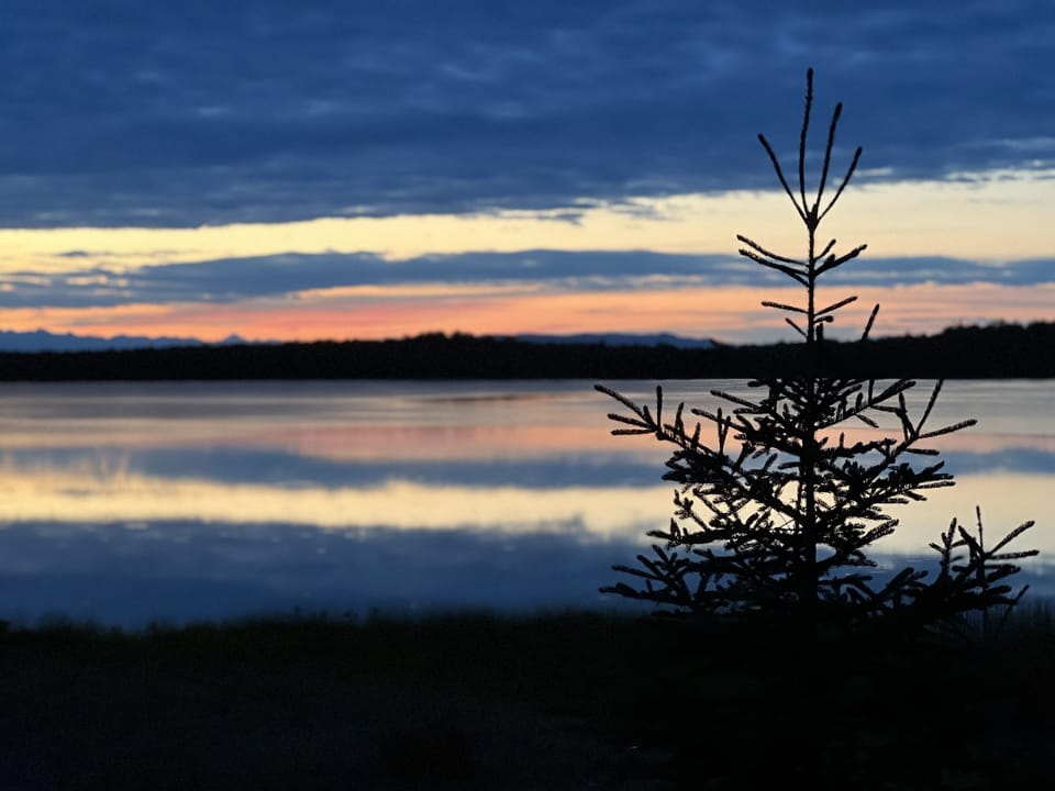 The midnight sunset during a perfect Alaskan summer…