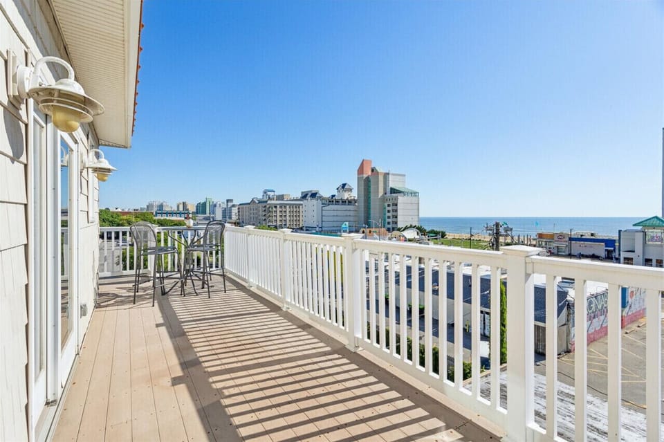 Our top floor - you can see the beach any time of day!