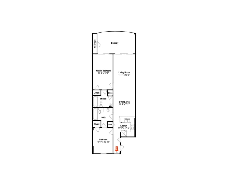 Island Royale Penthouse #405 | Floor Plan