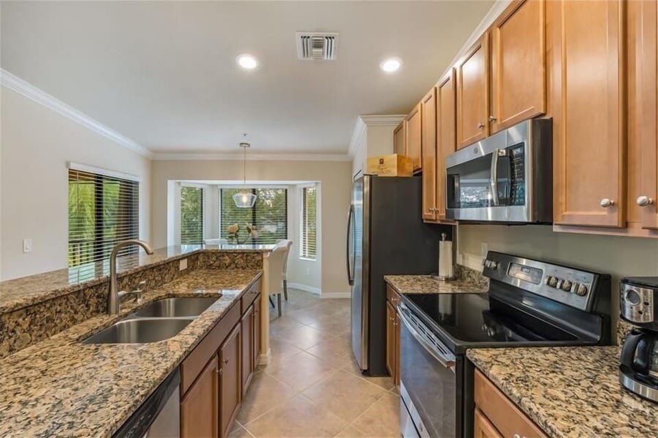 Fully Stocked Kitchen for preparing meals