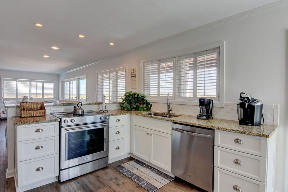 Ocean views from updated kitchen