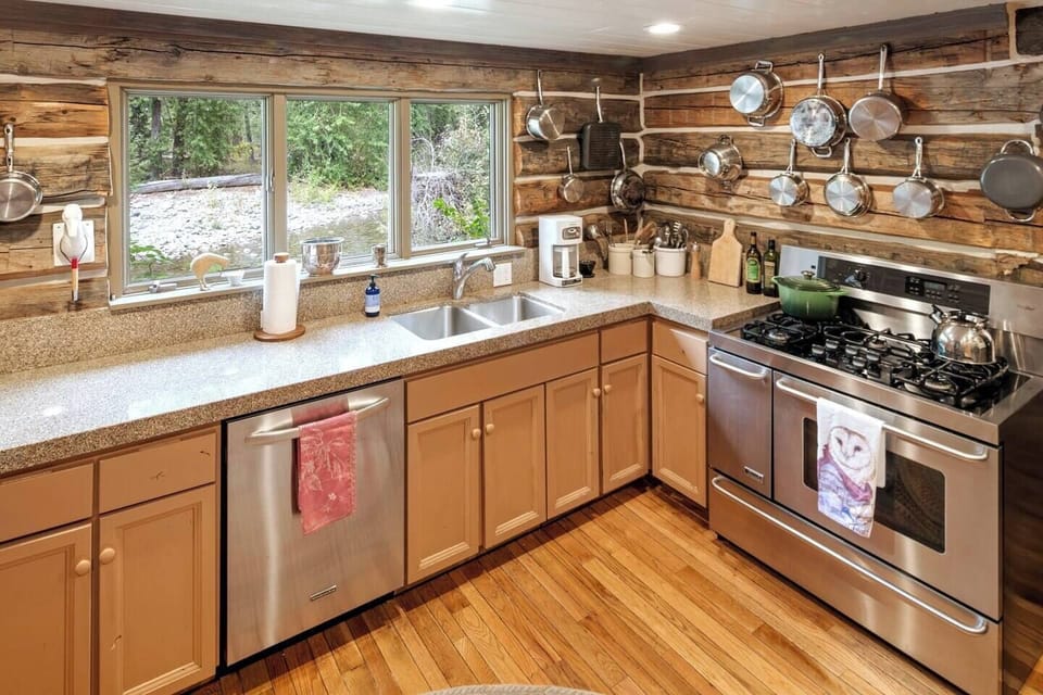 Kitchen with views of the River