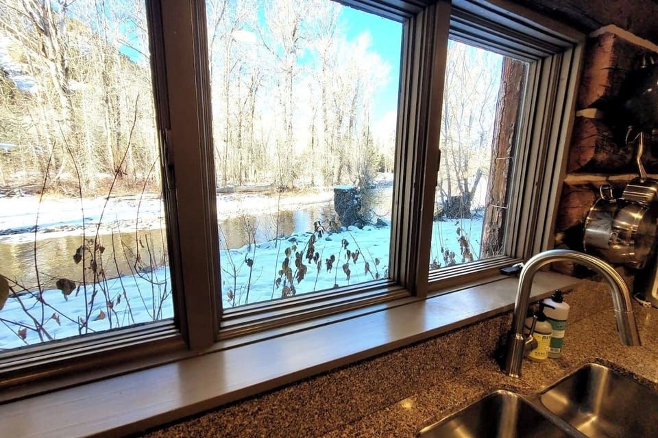 View from the Kitchen window in Winter