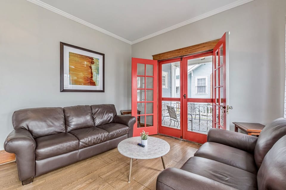 Living room opens to the front porch