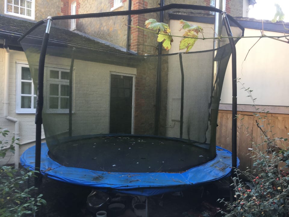 Trampoline for use  by guests ( at their own risk).