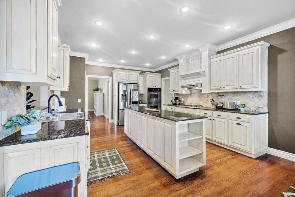 Our kitchen is fully stocked with all amenities necessary for cooking or baking during your stay!
