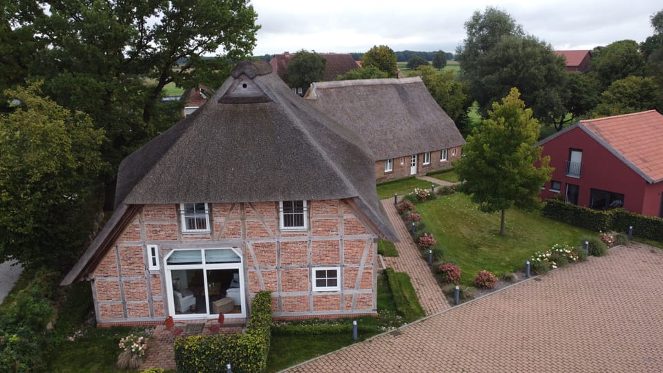 Aerial photo of the buildings