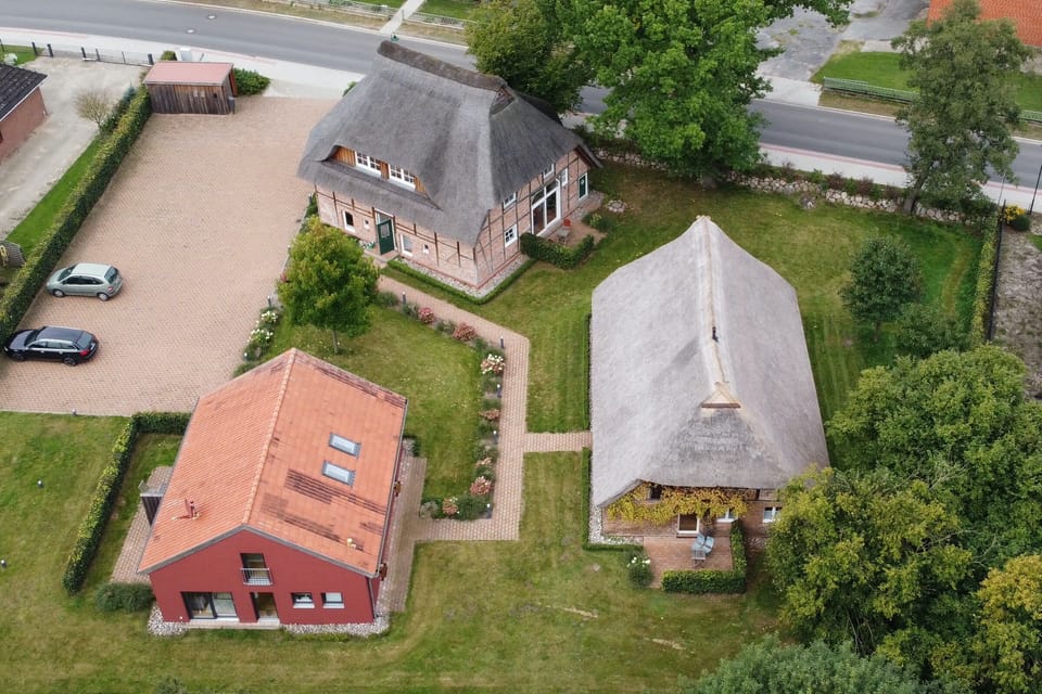 Aerial photo of the buildings