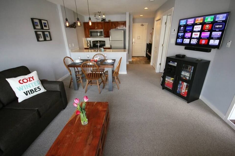 Sit and relax on a comfortable sofa watch TV or get cozy in front of the fire place.