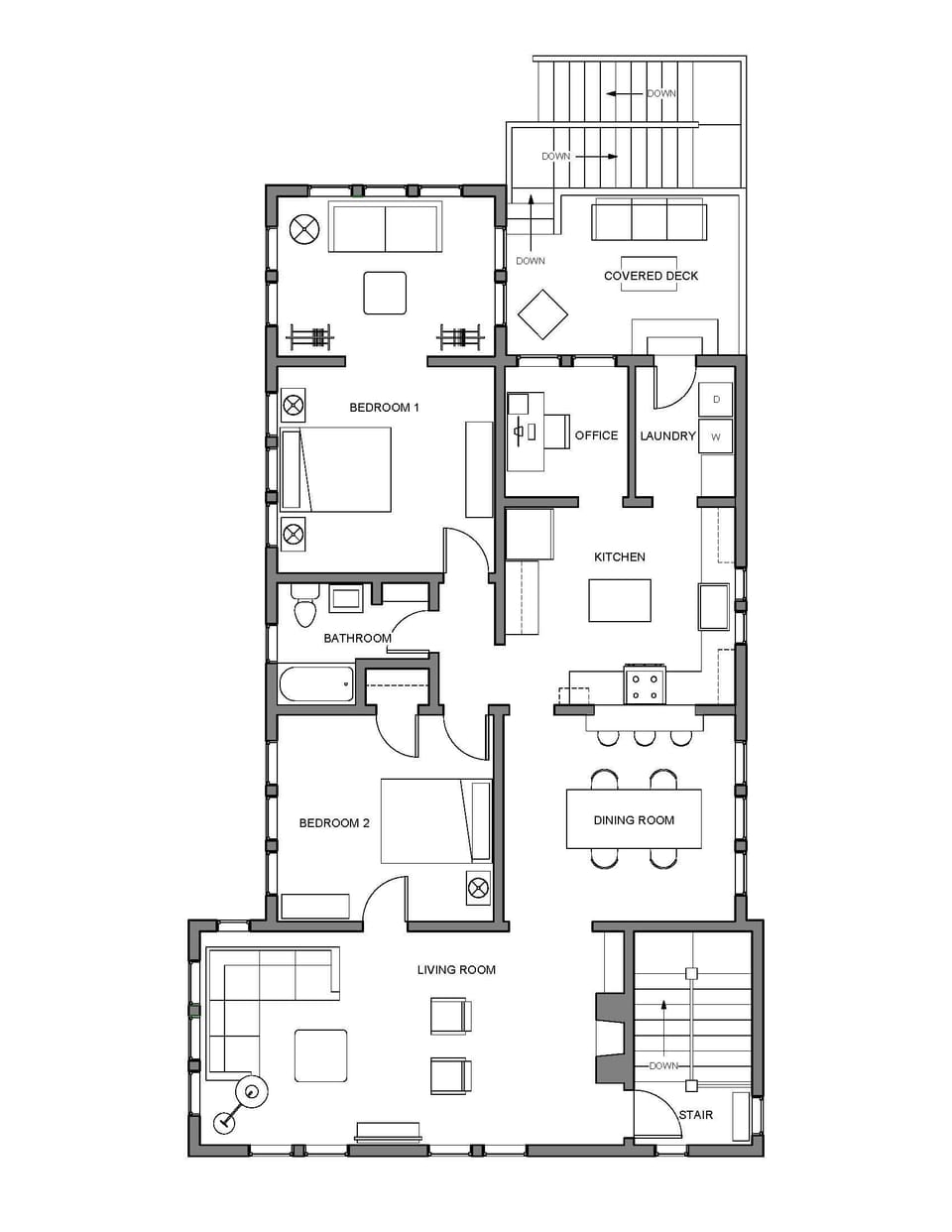 Floor plan, approximately 1600 sq feet