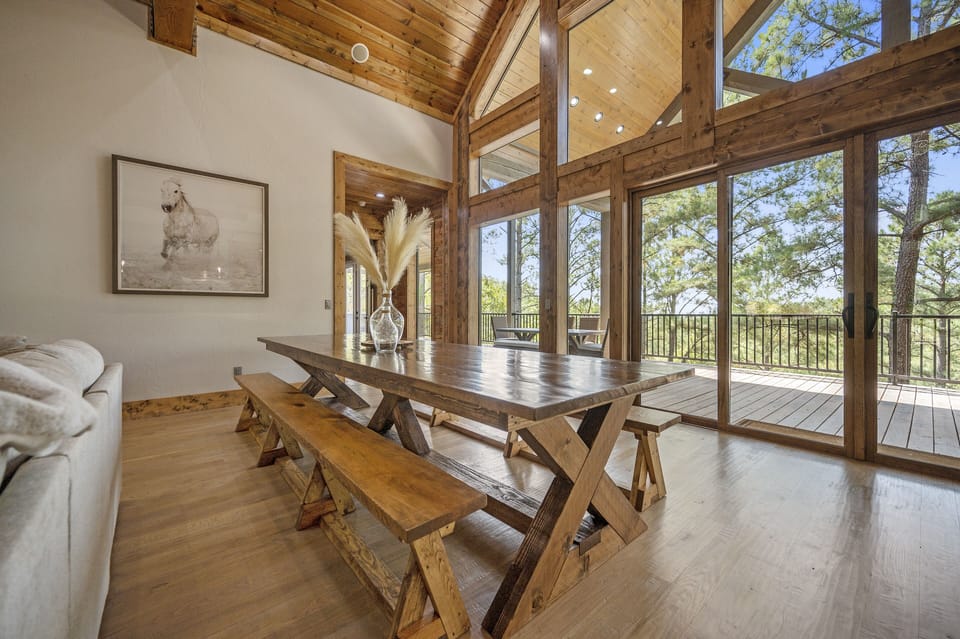 Formal dining table seating 10!