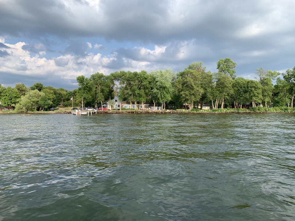 View of cabin from the lake
