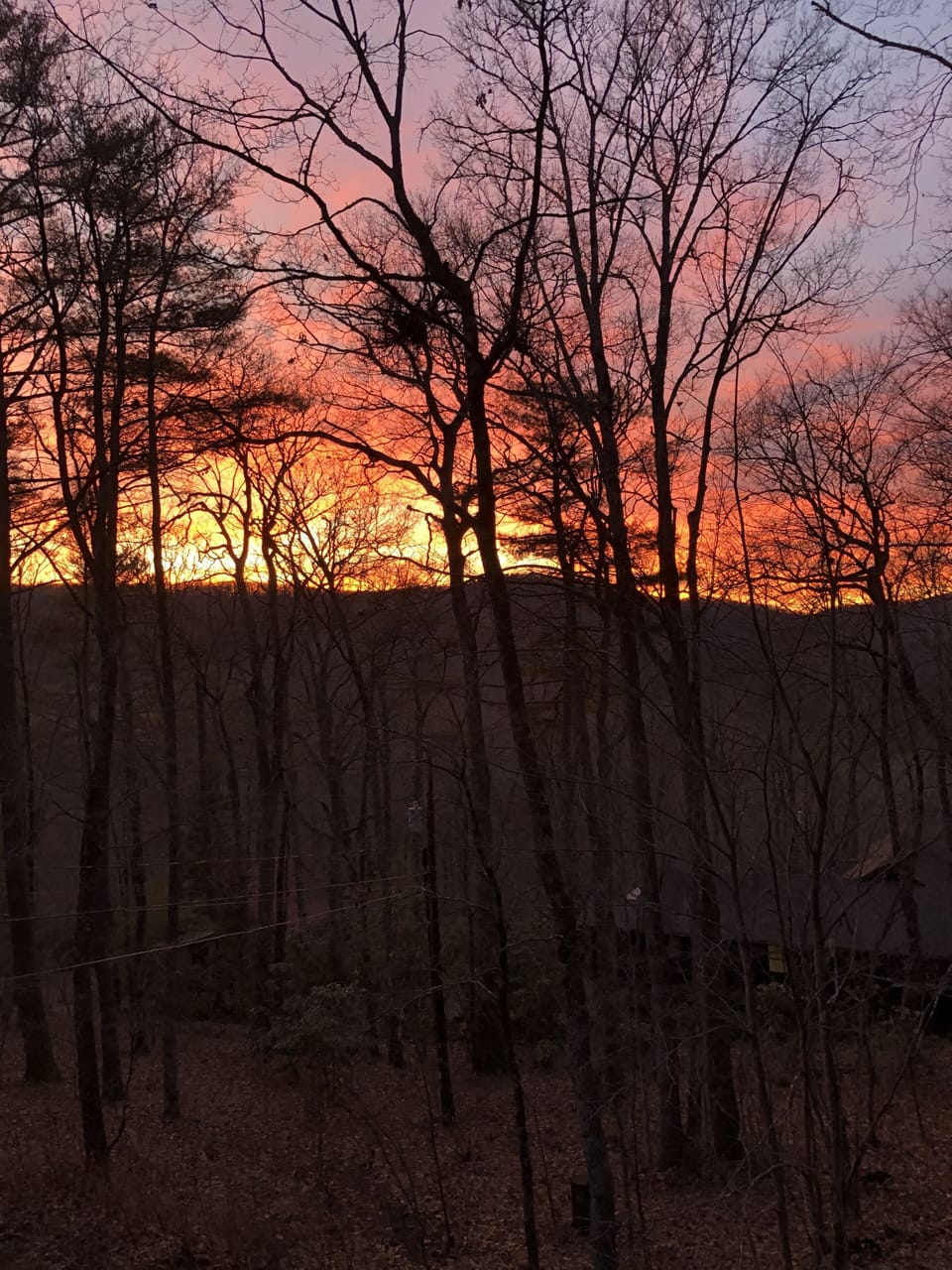 Sunset view from deck