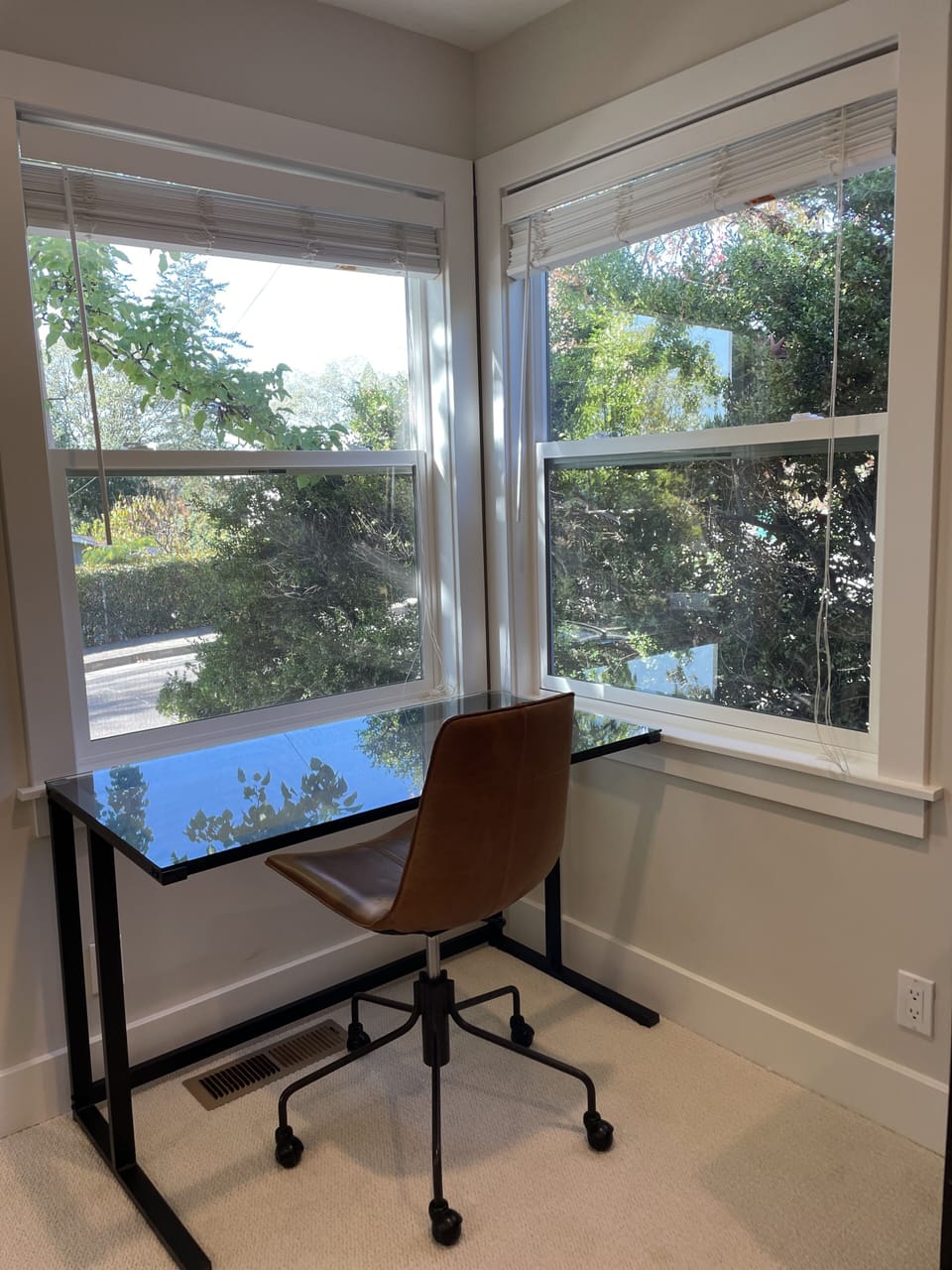 Desk and chair in master bedroom