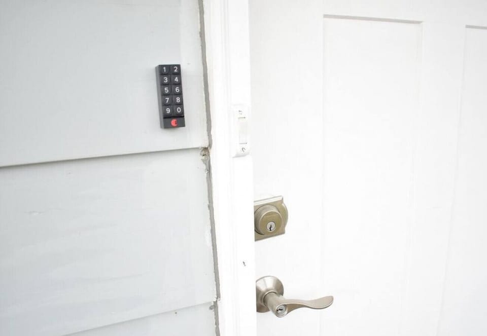 Main entry with convenient keypad access, so you can come and go with ease during your stay. No need to worry about losing keys or coordinating check-ins - simply enter your code and you`re all set! For your convenience, the keypad code for our main entry