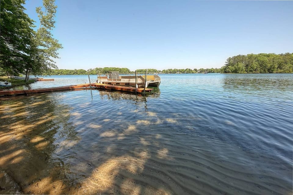 Lakefront views and private dock and swim platform. Boat rentals available. 