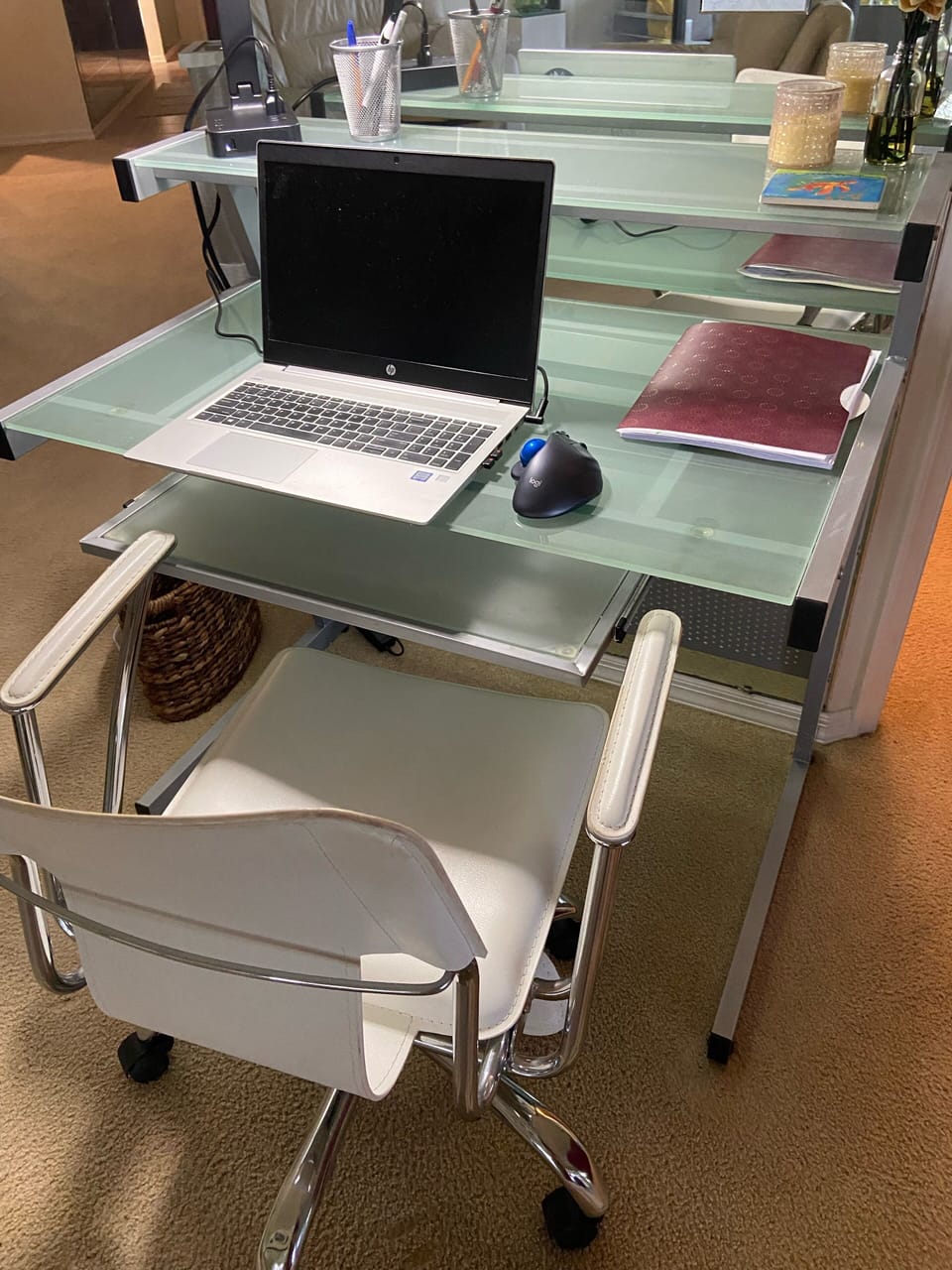 Desk, Chair and Lamp with USB port