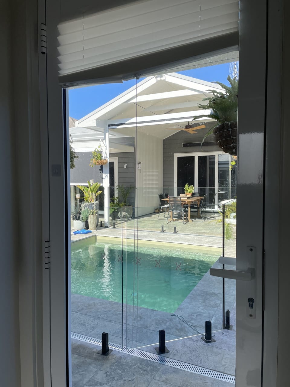 From the studio across to the house 