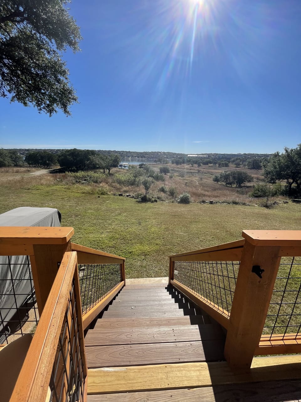 Main Level Patio Stairs to Lake