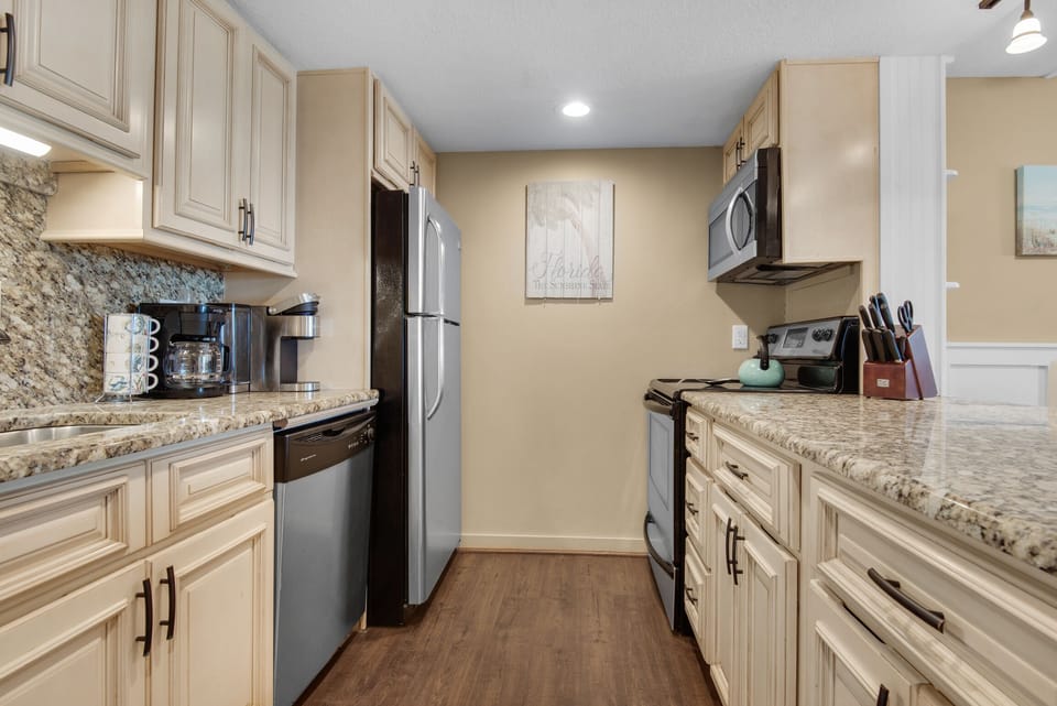 Kitchen has everything your chef needs