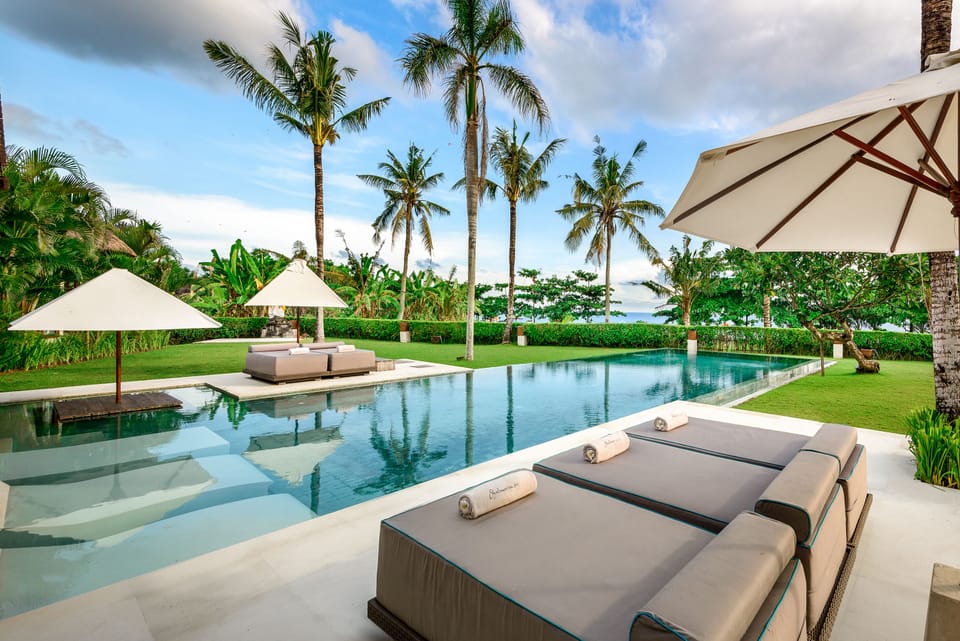Pool and sunbeds