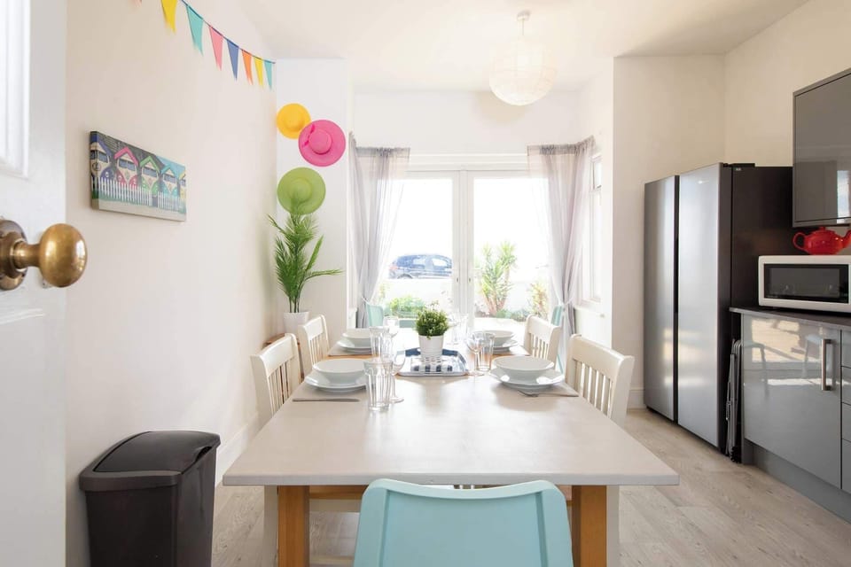 Eat together at the dining table with seating for eight