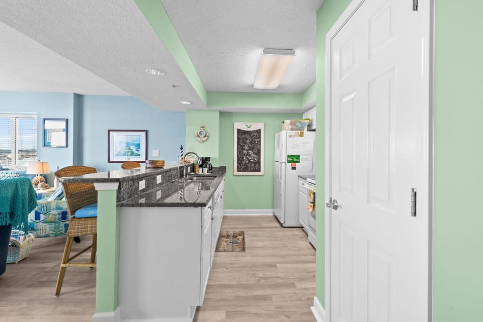 A fully stocked kitchen makes meal preparation a breeze.
