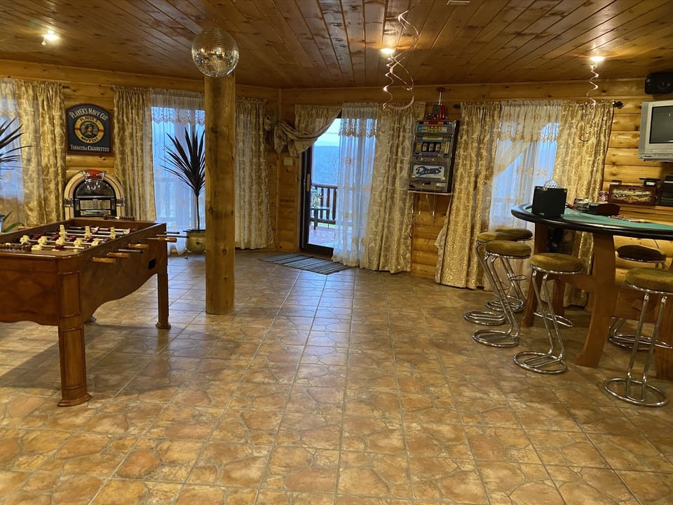 Dancing floor in bar room 