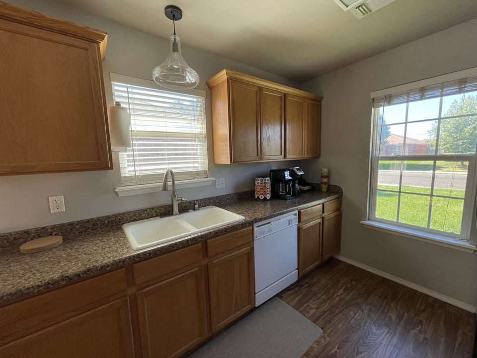 Sink, dishwasher and coffee bar