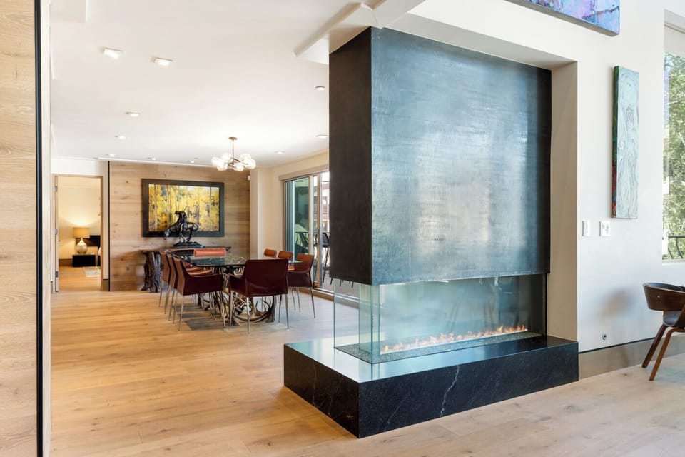 Dining Area and Fireplace
