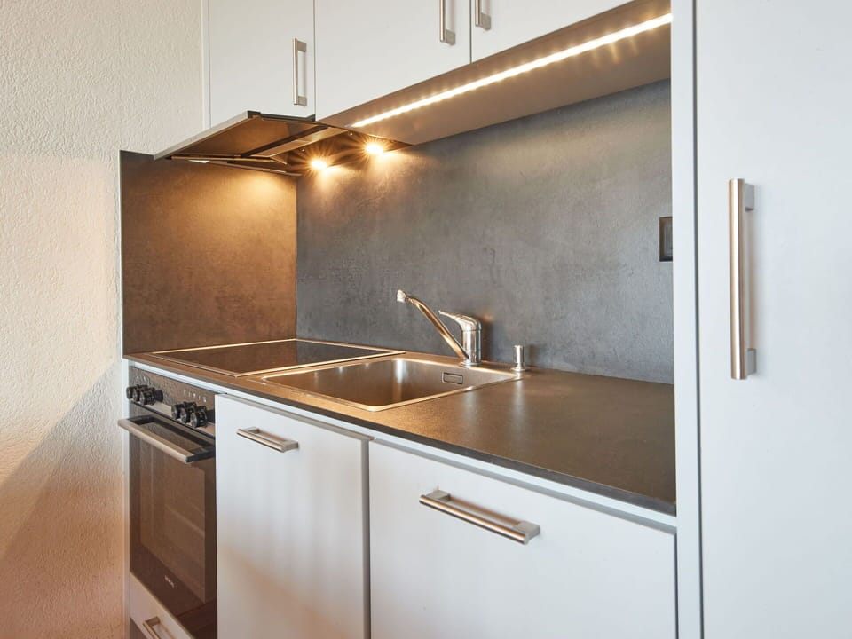 Tap, Cabinetry, Countertop, Kitchen Sink, Sink, Plumbing Fixture, Kitchen Stove, Building, Wood, Kitchen
