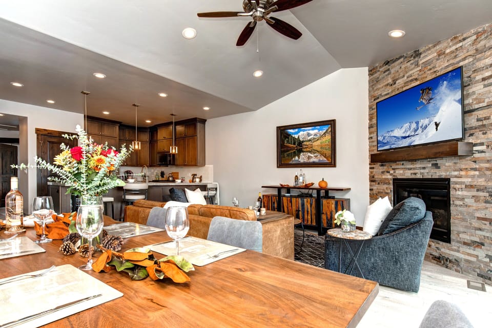 Main Level Great Room With Hardwood Floors