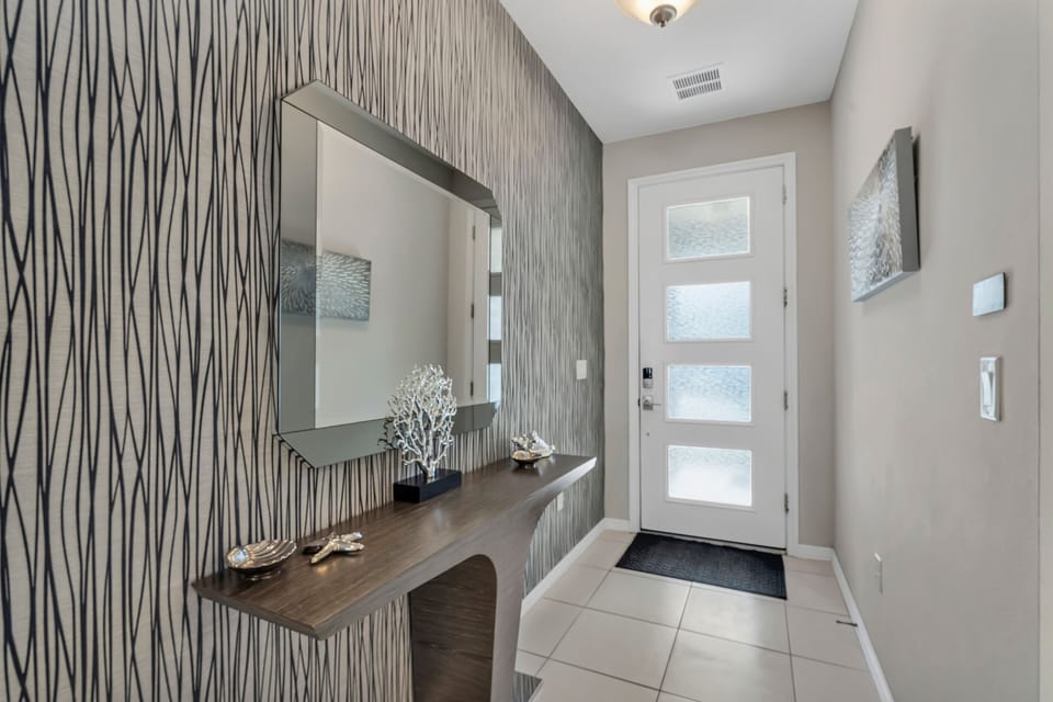 Elegant entryway to your vacation home.