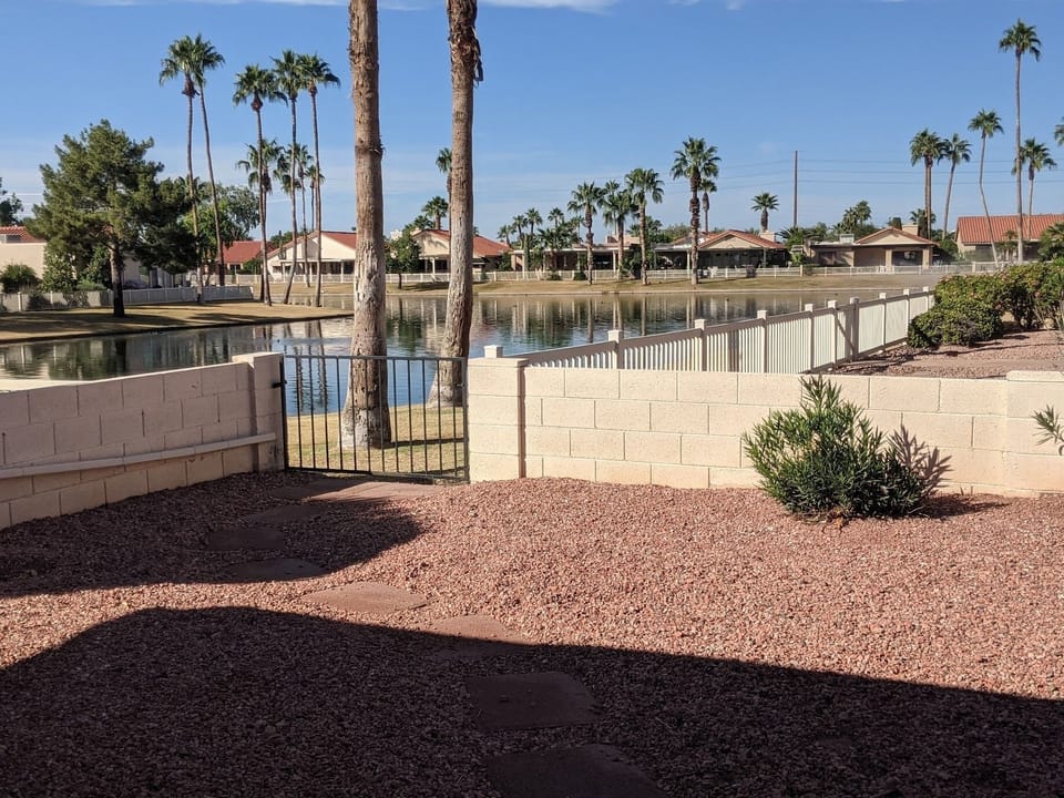 Backyard/lake view