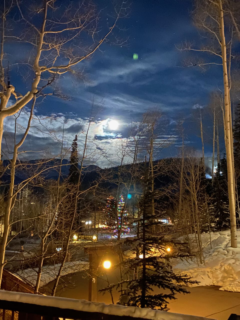 Holiday full moon from back deck