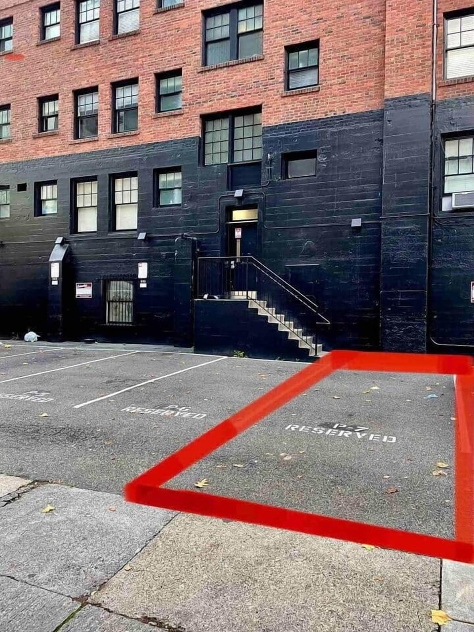 Close up of 1 Assigned Parking Spot 