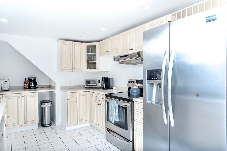 Kitchen stocked with Pots/Pans/Coffee Makers etc