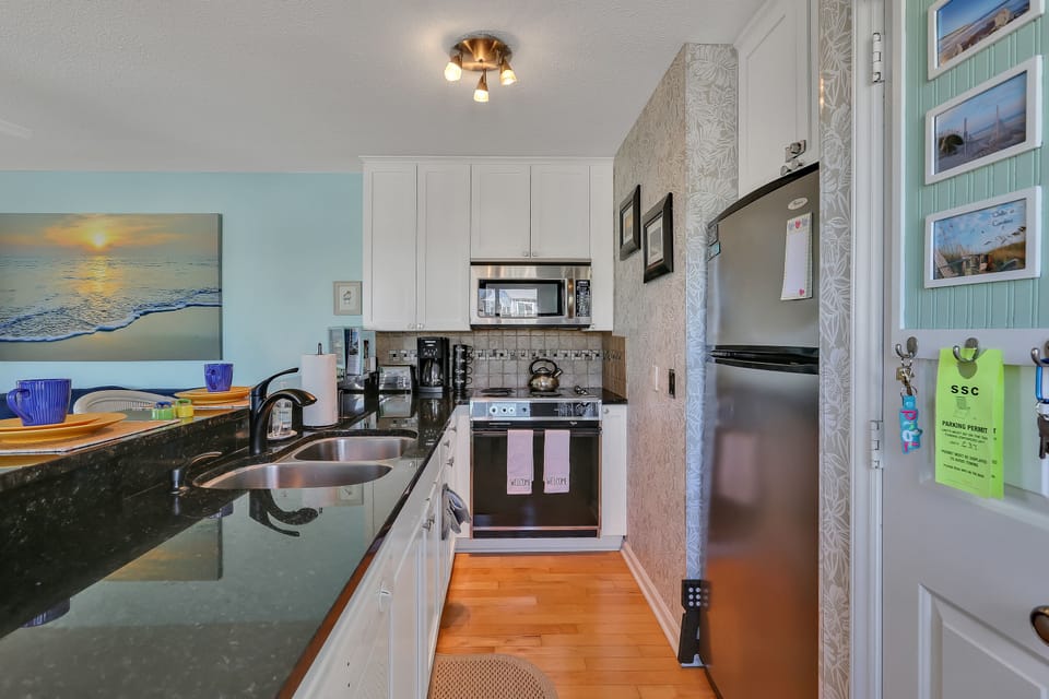 Kitchen stocked with most neccessities 