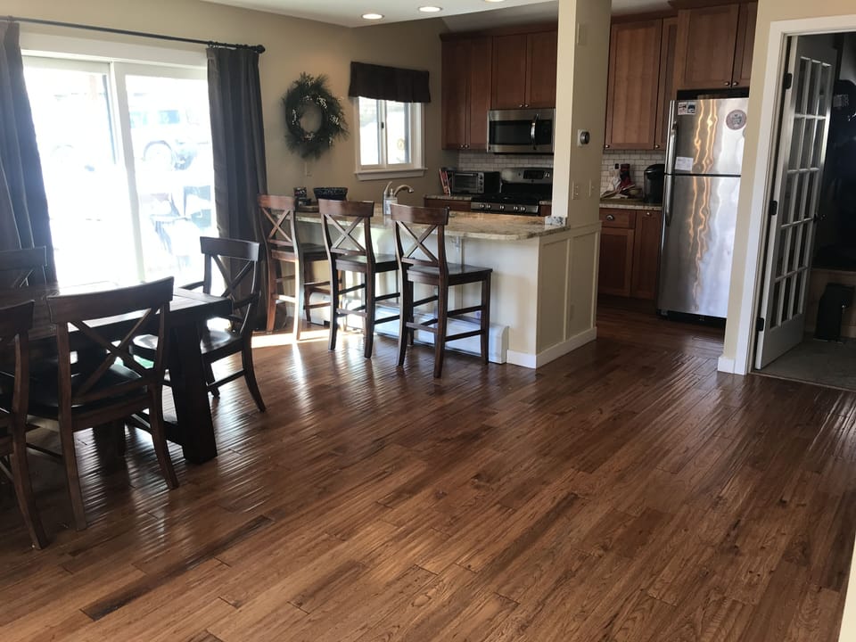 Kitchen open to the dining table and main living area