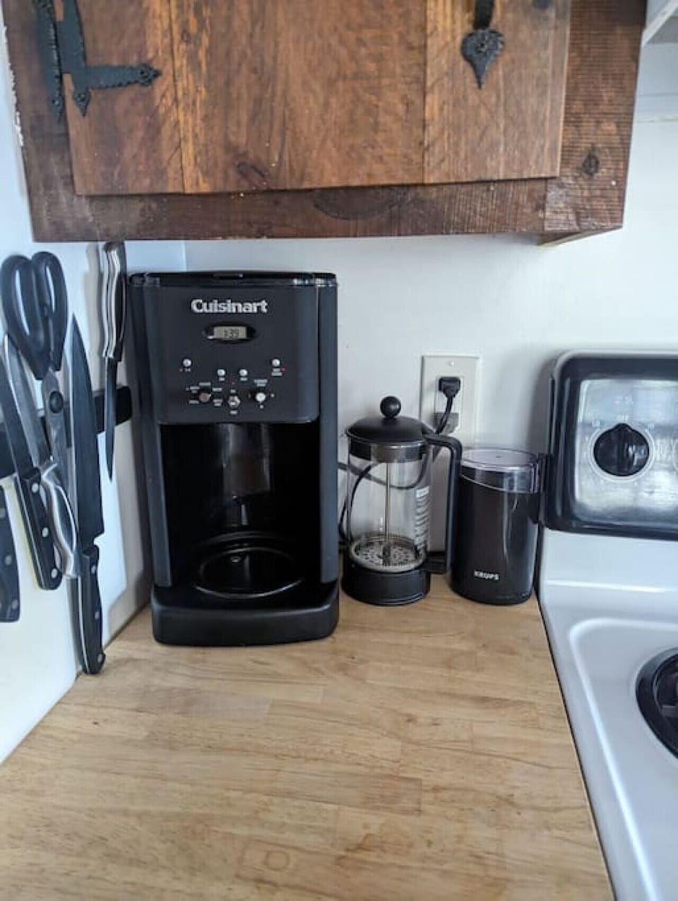 Coffee!!!! Drip, French press and also an Espresso percolator (not pictured)