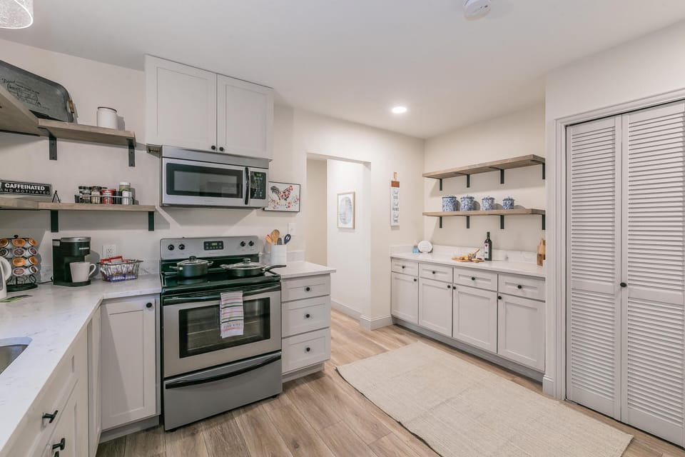 Large kitchen centrally located in the house