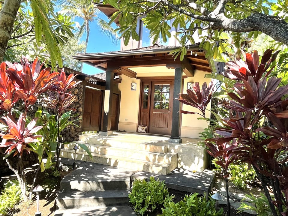 Entrance to villa.  Private end unit.